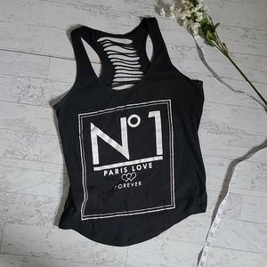 FRZ small black tank open ripped back. Paris